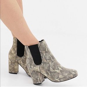 ASOS snake skin booties